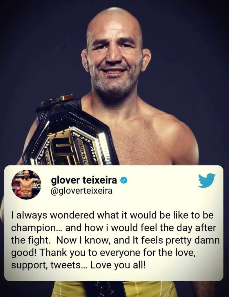 Glover Teixeira captured the UFC light heavyweight belt at the age of 42