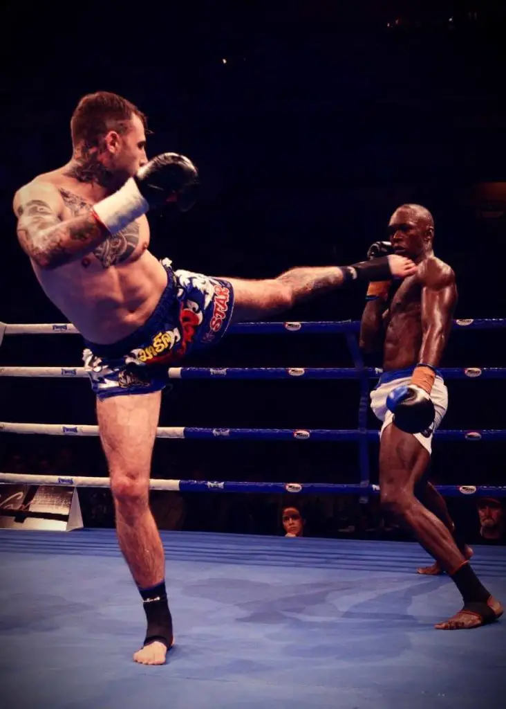 Israel Adesanya in one of his kickboxing bouts